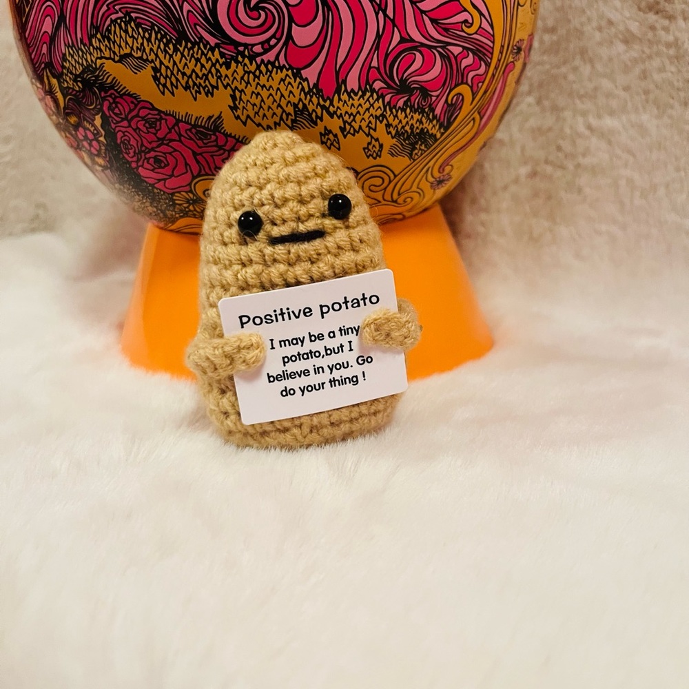Positive Potato with motivational message